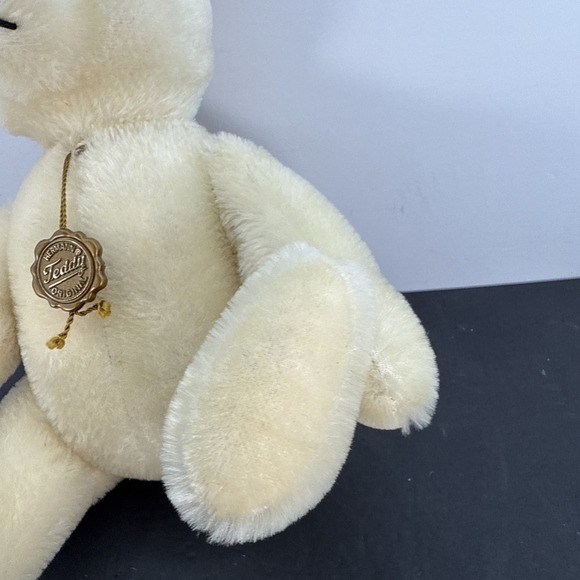 Hermann Original Teddy White Bear Mohair Jointed WestGermany 16" Growler usedVG+ - Picture 9 of 16